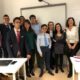 Rosa María Anaya con los alumnos de la Fundación A la Par